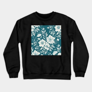 White Flowers Crewneck Sweatshirt